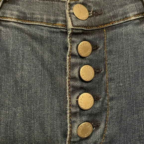 Free People Distressed High Rise 5 Button Fly Jeans Size 30 EUC - Picture 4 of 9